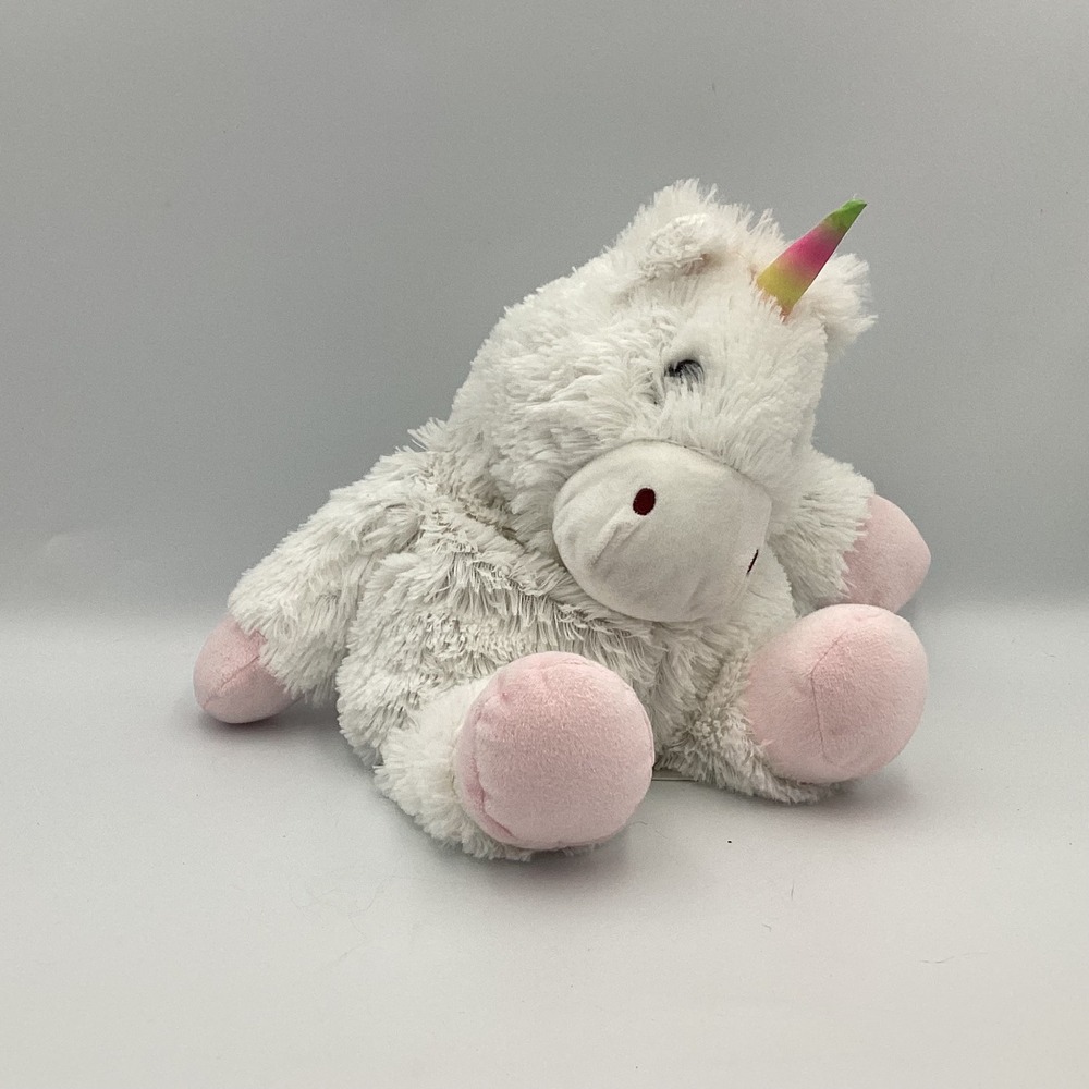 Intelex Warmies Microwavable Lavender Scented Plush White Unicorn Weighted Toy